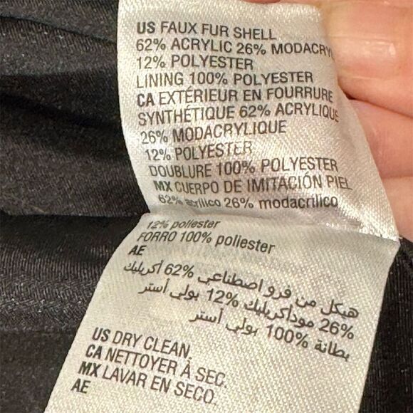 INC International Concepts Faux Fur Jacket XL Calico Striped Animal Print NWT - Picture 11 of 12